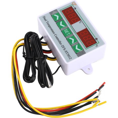Contrôleur de température numérique intelligent à micro-ordinateur avec double affichage, thermostat électrique 12 V, interrupteur de contrôle de température (1/5)