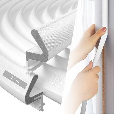 12 m lange weiße Gummidichtung als Ersatzdichtung, Türrahmendichtung, Fensterdichtung (1/5)