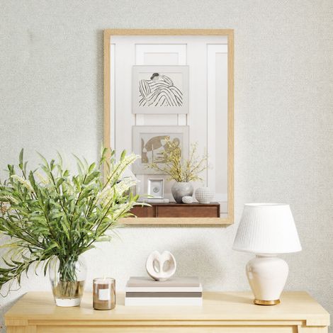 Miroir mural, 40 x 60 cm, miroir décoratif à suspendre, montage facile, vis incluses. (1/5)