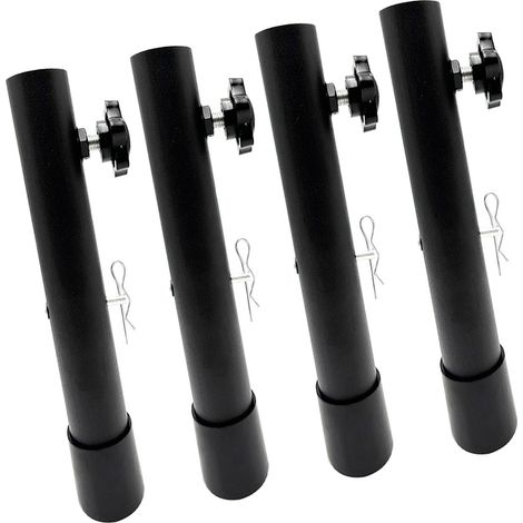 4 pièces rehausseurs de table pliants rallonges de pieds en acier inoxydable suré élévateurs pour comptoir type A 44cm (1/5)