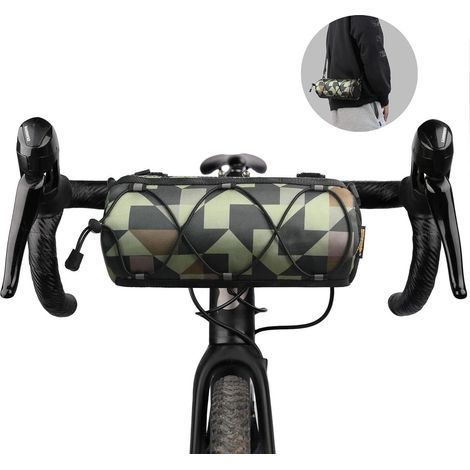 Lenkertasche Fahrradtasche Schultergurt Rennrad Camouflage Grün (1/5)
