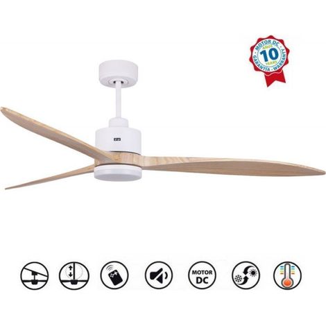 Melton LT un super destratificateur et un ventilateur moteur DC, 166 Cm pales bois , thermostat, ultra silencieux (1/5)