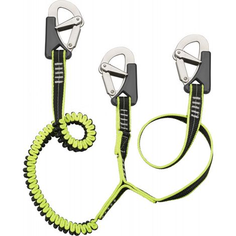 Longe de harnais double 3 mousquetons double sécurité - PLASTIMO - (1/3)