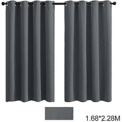 Rideau d'extérieur imperméable avec œillets métalliques, résistant aux intempéries et multifonctionnel, pour salon, chambre ou terrasse, 0,86 x 1,14 m (1/2)