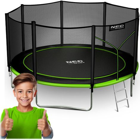 Gartentrampolin 12ft/374cm mit Außennetz und Leiter Neo-Sport