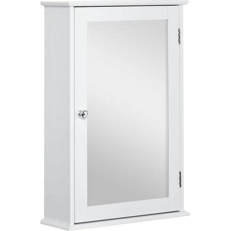 Armoire miroir de salle de bains SHEFFIELD blanche (1/5)