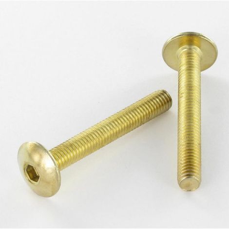 Vis Poelier M6X80 Clé de 4 HC4 Acier laitonne-1 pièce (1/4)