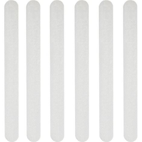 24 pièces autocollants de douche antidérapants bandes de sécurité pour salle de bain bandes antidérapantes auto-adhésives transparentes autocollants de douche de bain (2 x 38 cm) (1/4)
