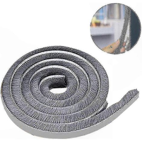 Bande de feutre adhésif 5m pour isolation thermique et acoustique des fenêtres et portes, protection contre les courants d'air, étanchéité efficace, ruban souple auto-collant, gris, usage intérieur (1/5)