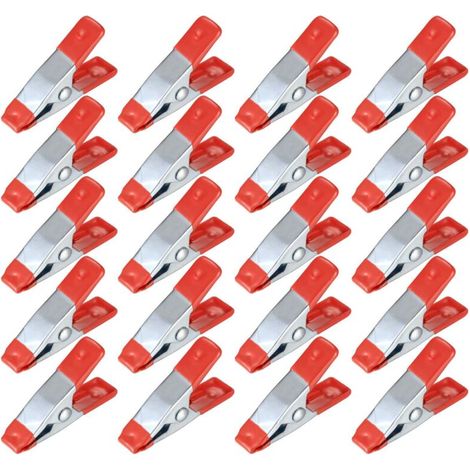 20 Pieces Metal Spring Clamps, Model Making Tweezers, Metal Spring Clamps, Tarp Clip Holder, Camping, Tarps, Woodworking, Model Making Tool - 2 Inch