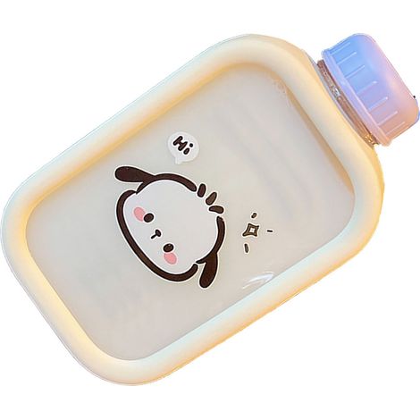 Niedliche Plastikwasserflaschen mit Verschluss, auslaufsicheres Design, leichte Wasserflasche mit Schultergurt für Schüler Typ 2 (1/4)