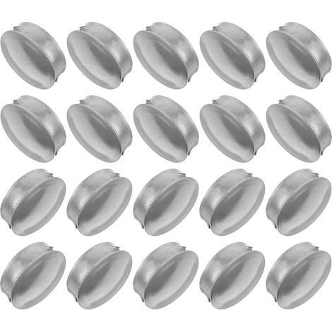Lot de 20 bouchons ronds en acier inoxydable pour tubes (1/5)