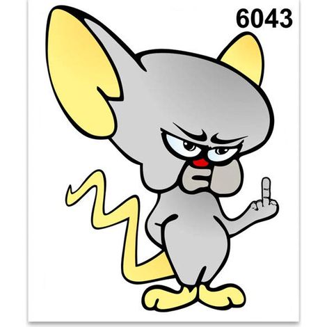 Adesivi Sticker Topo Fk, 10 x 12 cm (1/4)