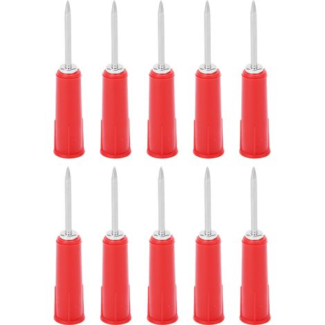 Lot de 10 câbles adaptateurs de fiches bananes, finition PVC, sondes de conversion isolées de 2 mm/0,08 po à 4 mm/0,16 po, spécifiques aux multimètres (rouges). (1/5)