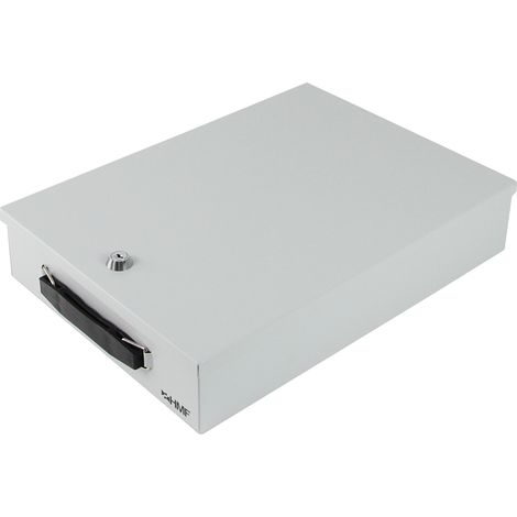 HMF 141-07 Dokumentenkassette Din A4, 37,5 x 26,5 x 8 cm, lichtgrau