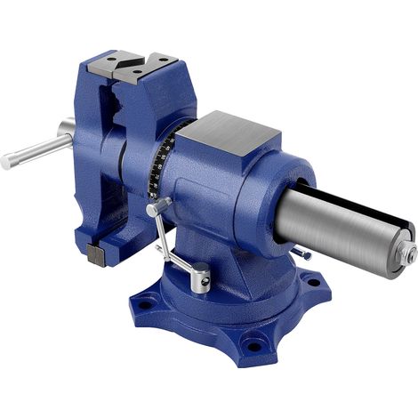 Étau rotatif professionnel multifonctionnel professionnel, mâchoires en acier, mâchoires de 125 mm, mâchoires biaxiales, pivotant, 360 degrés, pinces parallèles (1/5)