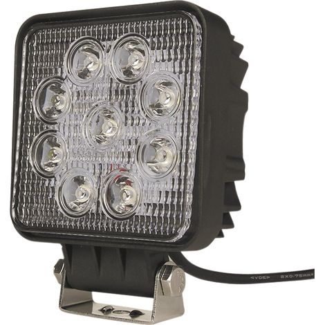 Sodise – Phare de travail carré LED 10/32V 27W 1800 lumens faisceau large – IP68 pour chantiers humides – 17073 (1/4)