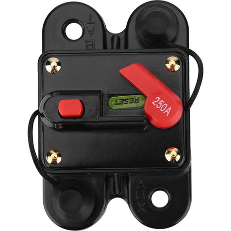 12-V-Gleichstromschutzschalter für Auto, Boot, Fahrrad, Stereoanlage, Audio-Rückstellsicherung 250 A (1/5)
