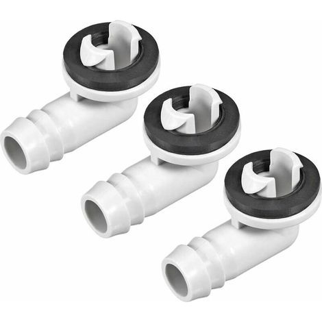 Accessoire de climatiseur mobile,Raccord coudé de connecteur de tuyau de vidange de climatisation pour unités Mini-Split et pièces d'unité AC de fenêtre 15mm 3 pièces (1/5)