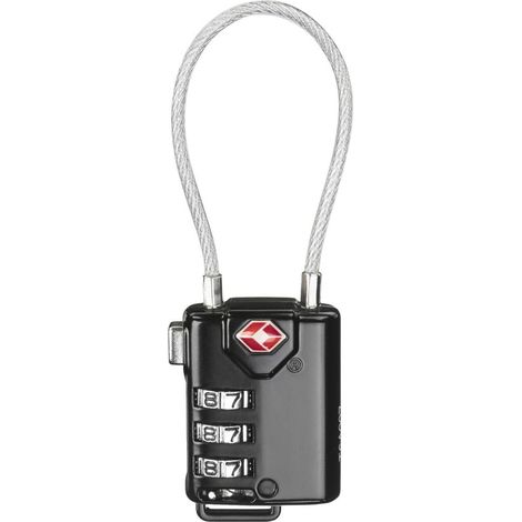 Burg Wächter 32891 Cadenas 32.80 mm TSA noir avec serrure à combinaison