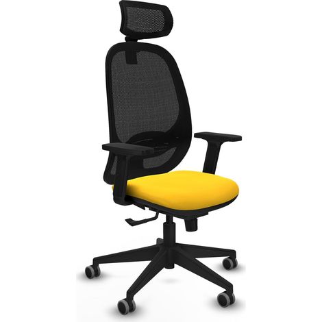 Chaise piqueras y crespo Cilanco noire maille et similicuir (1/2)