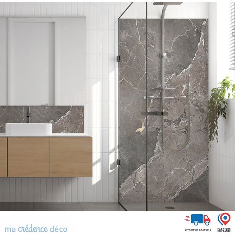 Panneau de douche : Marbre Ocre Verone - Alu composite - 90 - 245 (1/4)