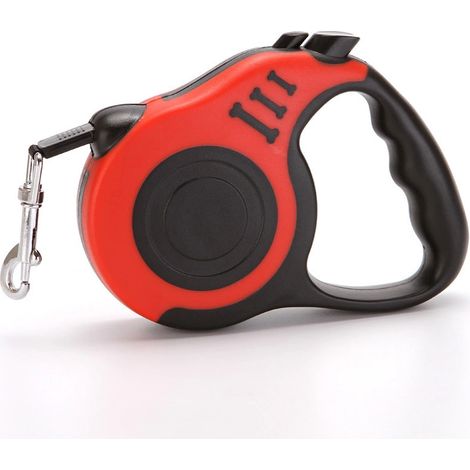BEBUSINGOTO Correa para perro duradera con tracción automática (1 unidad roja)