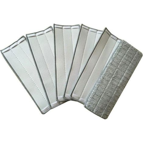 Lot de 10 serpillires pour balai lave-sol tte de mnage de rechange lingettes de nettoyage 33x12mm PZCC (1/4)