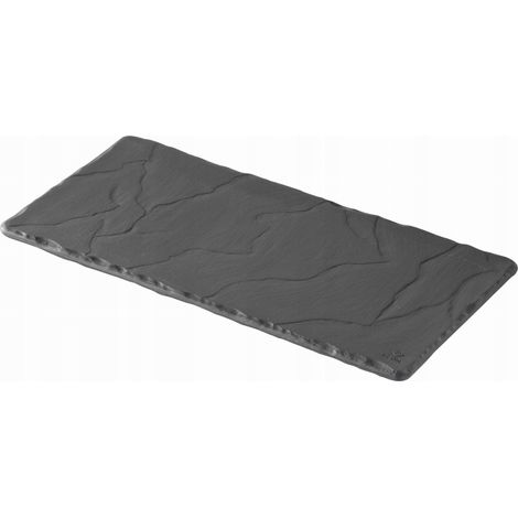Revol Basalt Rechteckiger Teller Schwarz 30 x 11 cm