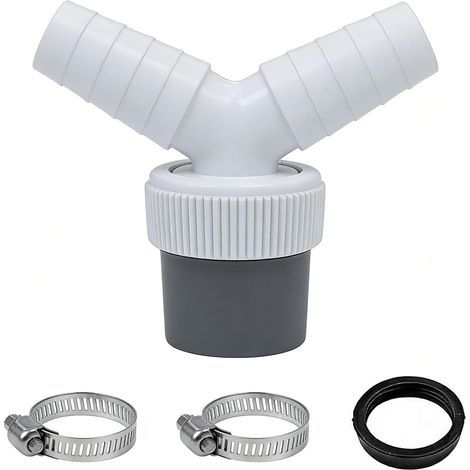 Adaptateur Y Double Raccord Évacuation pour Lave-Vaisselle et Machine à Laver, Connecteur Tuyau 40 mm vers 18-24 mm, Raccord Universel Evacuation Machine a Laver pour Cuisine et Buanderie (1/5)