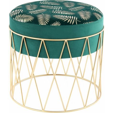 Tabouret cleopatra 225 - Vert, or (1/5)