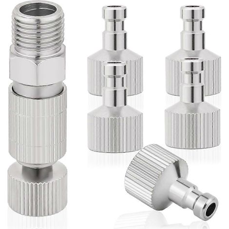 Raccord rapide pour aérographe, 6 pièces, connexions mâles et femelles 1/8 po BSP (1/5)
