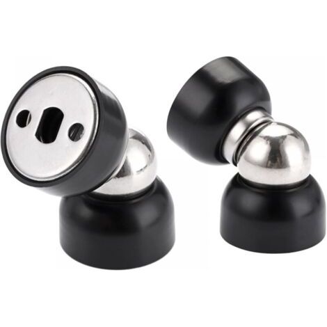 Tope de puerta magnético resistente, paquete de 2: mini tope de puerta de acero inoxidable con tornillos para dormitorio, baño, cocina y oficina. (1/5)