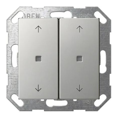 Gira Pulsante a bilanciere 2f frecce OneKNX System 55 Acciaio inox [5174600], 5174 600
