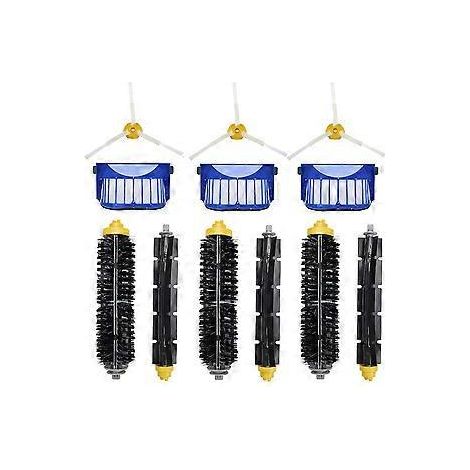Kit d'entretien pour aspirateur robot, conçu pour être compatible avec l'iRobot Roomba, comprend des brosses et des filtres durables, favorise un nettoyage amélioré et (1/5)