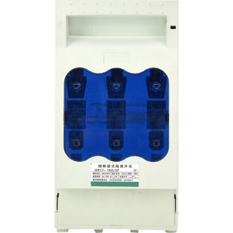 Interrupteur sectionneur à fusible HR17B-160/30 – 160A tripolaire – Cuivre – Protection et coupure circuit principal (1/5)