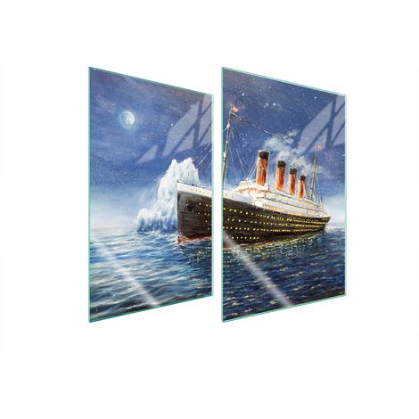 GLASSCHUTZPLATTE FÜR KÜCHE 2x35x52 TITANIC