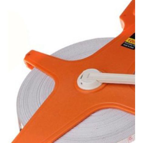 Elprico Mesure de Bande de Fibre de Manivelle à Main avec Pic pour le Traitement du Bois Saut en Longueur en Longueur de 12,5 Mm de Largeur (100 mètres)