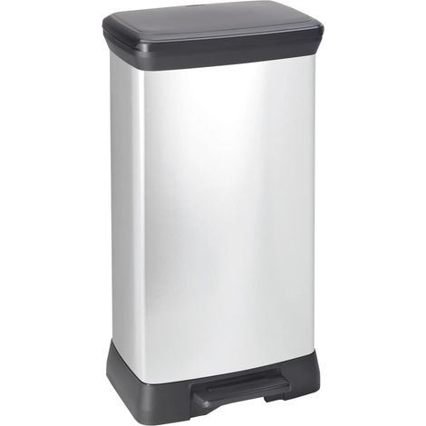 421865 Curver "Deco" Pedal Bin 50 L Silver 240643 (1/5)