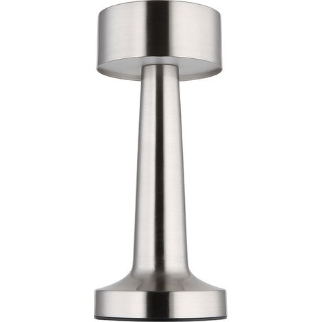 Tischlampe Tischleuchte Nachttischlampe silber Touchdimmer Akkulampe LED H 21 cm (1/5)