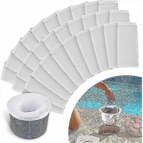 30 grilles d'écumoire de piscine - Matériau en nylon durable et flexible, filtre les feuilles, le pollen et autres débris - Accessoires de piscine (1/5)