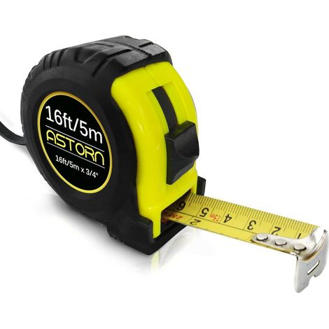 Mètre ruban pour entrepreneurs & bricoleurs par Metric & Mètre ruban en pouces et métrique pour Construction mesurer robuste avec Règle en nylon coulissant lisse (1/5)