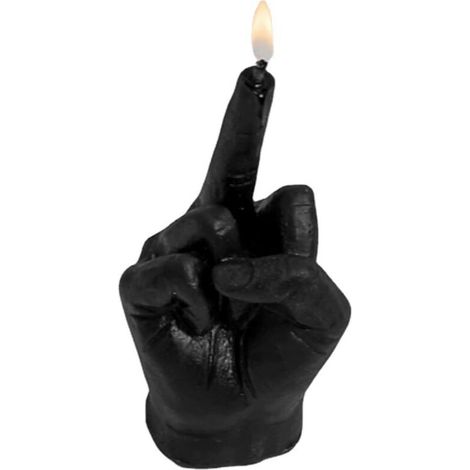 Bougie parfumée avec le majeur drôle, cire de soja, décoration de bureau, maison, cadeau d'anniversaire, bougie pour aromathérapie noir (1/3)