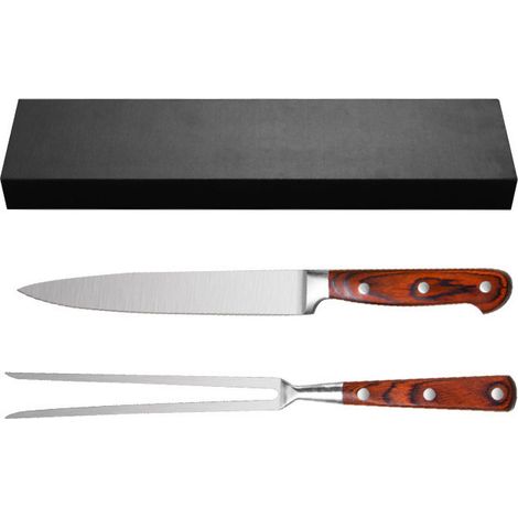Grill und Gabel Grillgabel Fleisch Serviergabel Fleischgabel Truthahn Grillhalter Edelstahl Grillwerkzeug Grillfleisch Zubehör Grillgabel Edelstahl Holz Grillset