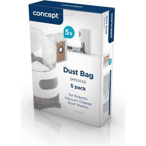 Concept - Bolsas de repuesto para aspiradoras robóticas, 5 unidades sms3050