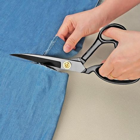 Ciseaux de tissu Ciseaux à tailleurs Convient pour la coupe de vêtements Tissu Cuir couture et artisanat (1/4)