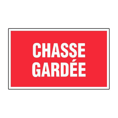 Panneau Chasse gardée - Rigide 330x200mm - 4160115