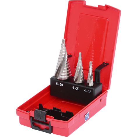 Serie di frese a gradini in HSS,3 pz (1/4)