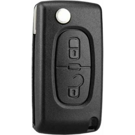 2 Boutons Coque Clé Compatible CE0523 clé à Rabat Pliable pour Peugeot 207 307 308 407 408 3008 5008 Citroen C2 C3 C4 C5 C6 C8 (2 Boutons, CE0523) (1/5)
