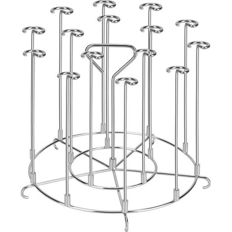 Soporte para brochetas para freidora de aire - 19,5 x 14,2 cm - Acero inoxidable. Accesorio para freidora de aire compatible con la mayoría de freidoras de aire o ollas a presión de 5,7 L. (1/5)